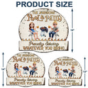 Gift For Couples,Gift For Husband,Gift For Wife,Gift For Boyfriend,Gift For Girlfriend,Poolside,Patio - Couple Poolside Paradise - Personalized Custom Shaped Metal Sign