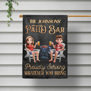 Gift For Couples,Gift For Husband,Gift For Wife,Gift For Boyfriend,Gift For Girlfriend,Poolside,Patio - Couple Poolside Paradise Listen To Good Music 3D Effect - Personalized Flag