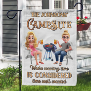 Gift For Couples,Gift For Husband,Gift For Wife,Gift For Boyfriend,Gift For Girlfriend,Poolside,Patio - Couple Poolside Paradise Listen To Good Music 3D Effect - Personalized Flag