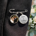 Sentimental, Custom Photo, Gift For Couples, Wedding, Upload Full Photo - Custom Photo Couple Wedding Day - Personalized Lapel Pin