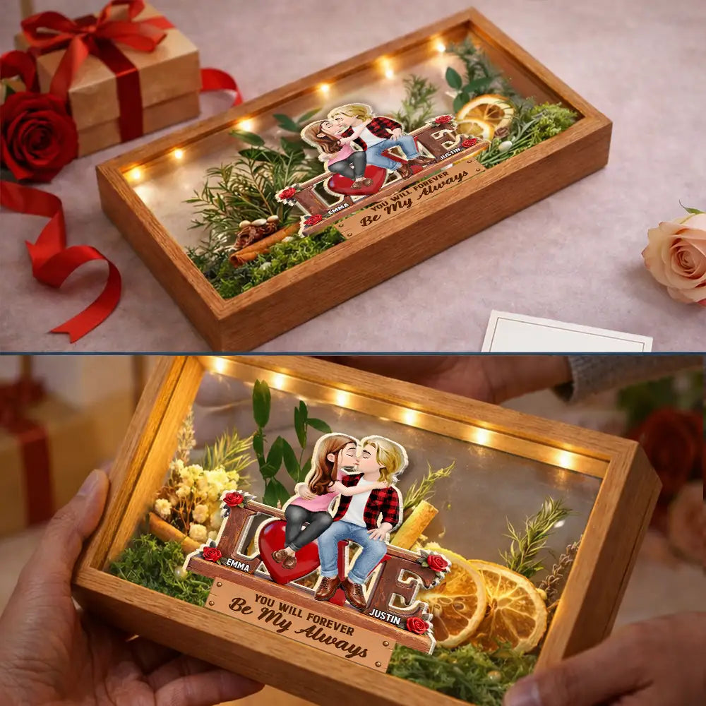 Love,Old Couples,Gift For Husband,Gift For Wife,Gift For Boyfriend,Gift For Girlfriend,Gift For Couples - Couple You & Me We Got This - Personalized Flower Light Box