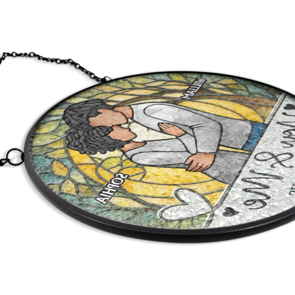 Gift For Couples, Gift For Wife, Gift For Husband, Gift For Boyfriend, Gift For Girlfriend, Love - Couple You & Me We Got This - Personalized Stained Glass Window Hanging Suncatcher