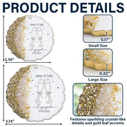 Romantic,Gift For Couples,Wedding,Icon - Couples Married Engaged - Personalized Resin Ornament
