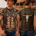 Humorous,Gift For Men,Gift For Yourself,Icon Cowboy Man Hairy Six Pack Body - Personalized Full Print T Shirt