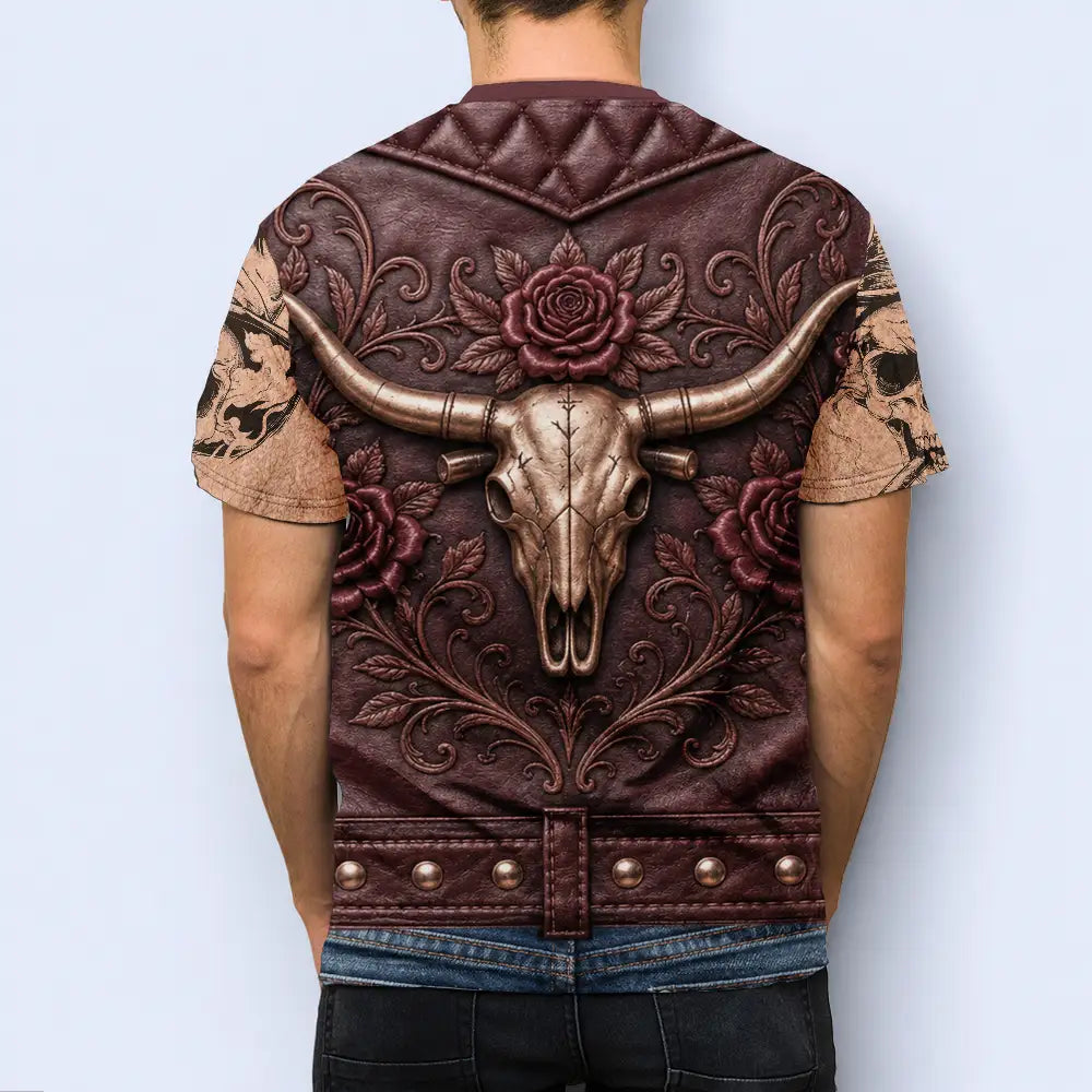 Humorous,Gift For Men,Gift For Yourself,Icon Cowboy Man Hairy Six Pack Body - Personalized Full Print T Shirt