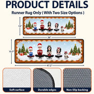 Sentimental,Christmas,Family,Vector - Cozy Family Christmas Gathering - Personalized Runner Rug