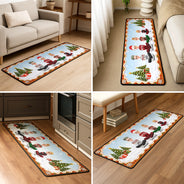 Sentimental,Christmas,Family,Vector - Cozy Family Christmas Gathering - Personalized Runner Rug