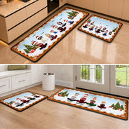 Sentimental,Christmas,Family,Vector - Cozy Family Christmas Gathering - Personalized Runner Rug