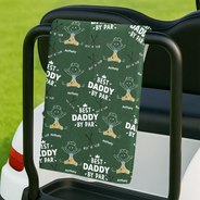 Gift For Father,Gift For Grandpa,Funny,Dad's Hobby,Grandpa's Hobby,Golf,Non-Eng,Icon - Crayon Kids Doodle Child Drawing Best Dad Grandad By Par - Personalized Golf Towel