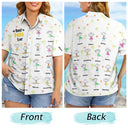 Gift For Father,Gift For Grandpa,Funny,Non-Eng,Icon,Humorous - Crayon Kids Doodle Child Drawing Best Dad Grandpa Ever - Personalized Hawaiian Shirt