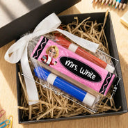 Back To School,Teacher,Proud,Vector - Crayon Name Teacher Glitter Effect - Personalized Whiteboard Eraser & Marker Set