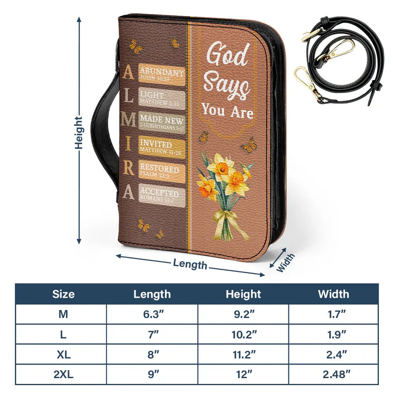 Christian, Gift For Women, Gift For Yourself - Created With A Purpose Birth Month Flower - Personalized Bible Cover