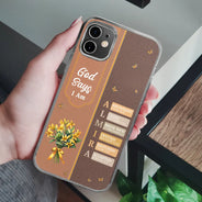 Gift For Wife,Gift For Girlfriend,Gift For Yourself,Gift For Women,Gift For Aunt,Gift For Mother,Gift For Grandma,Gift For Daughter,Gift For Sisters,Gift For Bestie,Happy,Christian,Icon - Created With A Purpose Birth Month Flower - Personalized Clear Phone Case