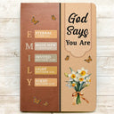 Gift For Wife,Gift For Girlfriend,Gift For Yourself,Gift For Women,Gift For Aunt,Gift For Mother,Gift For Grandma,Gift For Daughter,Gift For Sisters,Gift For Bestie,Happy,Christian,Icon - Created With A Purpose Birth Month Flower - Personalized Leather Journal