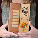 Gift For Wife,Gift For Girlfriend,Gift For Yourself,Gift For Women,Gift For Aunt,Gift For Mother,Gift For Grandma,Gift For Daughter,Gift For Sisters,Gift For Bestie,Happy,Christian,Icon - Created With A Purpose Birth Month Flower - Personalized Leather Journal