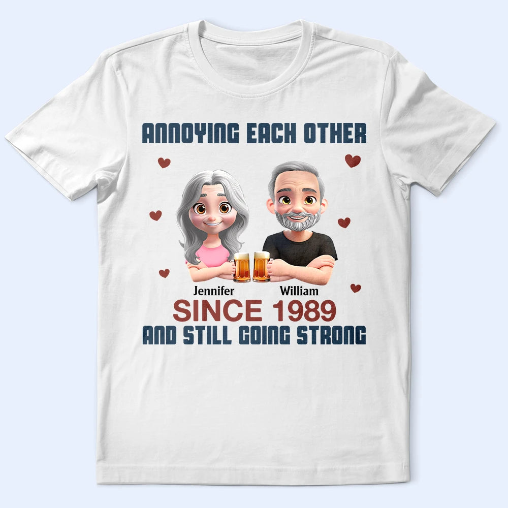 Cross Arms Couple Annoying Each Other - Personalized T Shirt