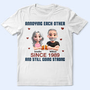 Gift For Couples,Love,Gift For Husband,Gift For Wife,Gift For Boyfriend,Gift For Girlfriend - Cross Arms Couple Annoying Each Other - Personalized T Shirt