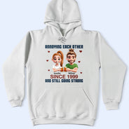 Gift For Couples,Love,Gift For Husband,Gift For Wife,Gift For Boyfriend,Gift For Girlfriend - Cross Arms Couple Annoying Each Other - Personalized T Shirt