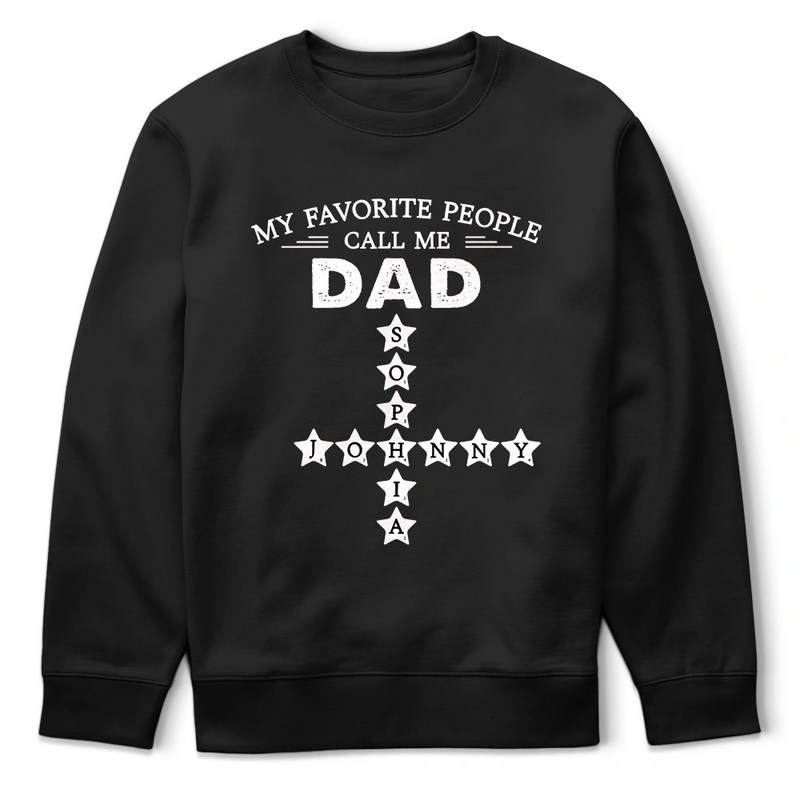 Gift For Husband,Gift For Yourself,Parents,Gift For Men,Gift For Grandpa,Gift For Father,Non-Eng,Crossword,Proud - Crossword My Favorite People Call Me - Personalized T Shirt