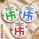 Grateful,Gift For Colleagues,Christmas,Crossword - Crossword 3D Inflated Effect Best Team Ever Never Forget The Difference You Make - Personalized Circle Ceramic Ornament