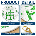 Grateful,Gift For Colleagues,Christmas,Crossword - Crossword 3D Inflated Effect Best Team Ever Never Forget The Difference You Make - Personalized Circle Ceramic Ornament