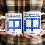 Sentimental,Christmas,Gift For Sibling,Crossword - Crossword Crystal Effect Brothers & Sisters Forever Linked Together - Personalized Mug