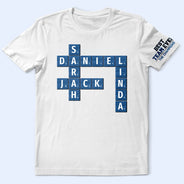 Gifts For Colleagues,Gift For Bestie,Happy - Crossword Best Team Ever Scrabble Name - Personalized T Shirt