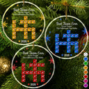 Grateful,Gift For Colleagues,Christmas,Crossword - Crossword Crystal Effect Best Team Ever Never Forget The Difference You Make - Personalized Circle Glass Ornament