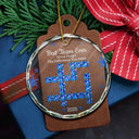 Grateful,Gift For Colleagues,Christmas,Crossword - Crossword Crystal Effect Best Team Ever Never Forget The Difference You Make - Personalized Circle Glass Ornament