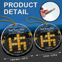 Grateful,Gift For Colleagues,Christmas,Crossword - Crossword Crystal Effect Best Team Ever Never Forget The Difference You Make - Personalized Circle Glass Ornament