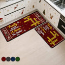 Sentimental,Christmas,Family,Crossword - Crossword Family Makes This House A Home Faux Chenille Effect - Personalized Runner Rug