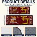 Sentimental,Christmas,Family,Crossword - Crossword Family Makes This House A Home Faux Chenille Effect - Personalized Runner Rug