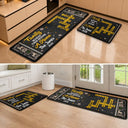 Sentimental,Christmas,Family,Crossword - Crossword Family Makes This House A Home Faux Chenille Effect - Personalized Runner Rug