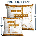 Family,Christmas,Love,Gift For Sibling - Crossword Family Name - Personalized Pillow
