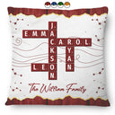 Family,Christmas,Love,Gift For Sibling - Crossword Family Name - Personalized Pillow