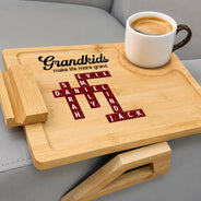 Gift For Men,Gift For Grandpa,Grandpa - Grandkids,Gift For Grandma,Grandma - Grandkids,Gift For Women,Gift For Grandparents,Non-Eng,Crossword,Icon,Adorable - Crossword Grandkids Make Life More Grand - Personalized Couch Arm Table