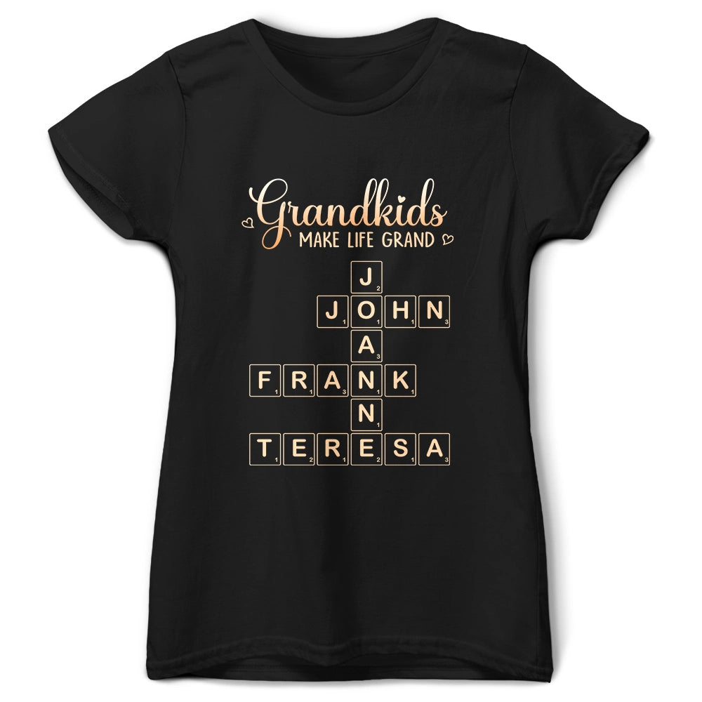 Gift For Grandma,Gift For Mother,Gift For Women,Happy,Top Market - Crossword My Favorite People Call Me - Personalized T Shirt