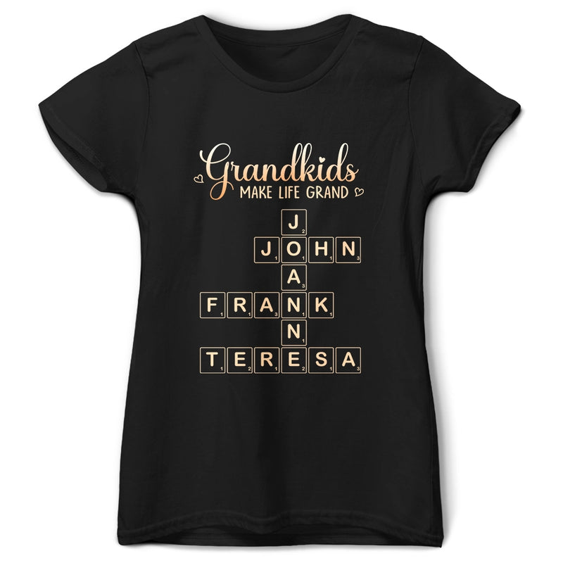 Gift For Grandma,Gift For Mother,Gift For Women,Happy,Top Market - Crossword My Favorite People Call Me - Personalized T Shirt