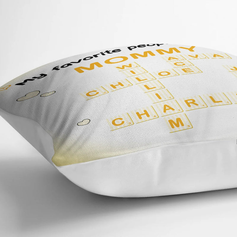Crossword,Family,Gift For Mother,Gift For Women,Happy,Gift For Yourself,Gift For Sisters,Gift For Grandma - Crossword My Favorite People Call Me Grandma - Personalized Pillow