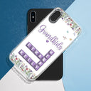 Gift For Grandma, Gift For Women, Happy, Top Market - Crossword My Grandkids 3D Inflated Effect - Personalized Clear Phone Case
