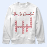 Family,Gift For Mother,Gift For Wife,Gift For Women,Happy,Gift For Yourself,Gift For Grandma - Crossword She Is Mom Nana - Personalized T Shirt