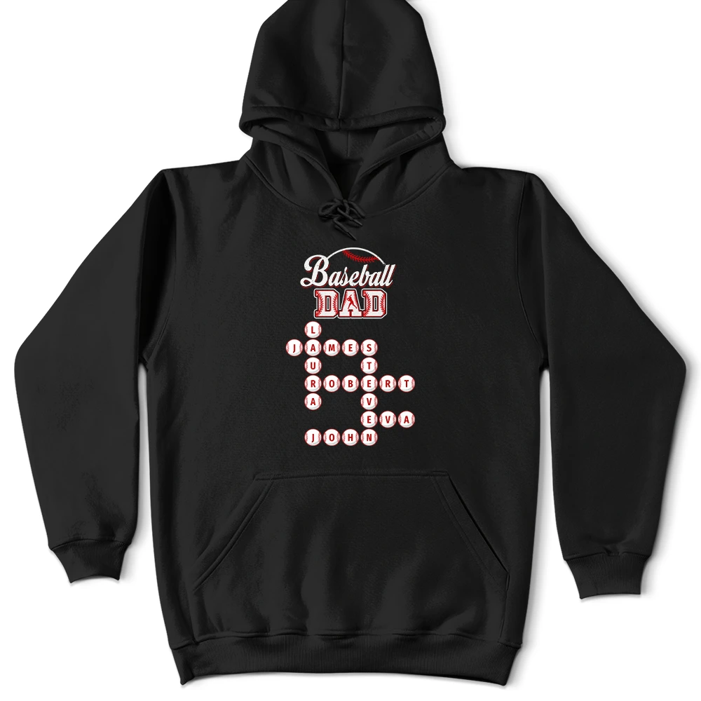 Baseball,Gift For Father,Sport Dad,Proud,Crossword - Crossword Sport Dad Mom - Personalized T Shirt
