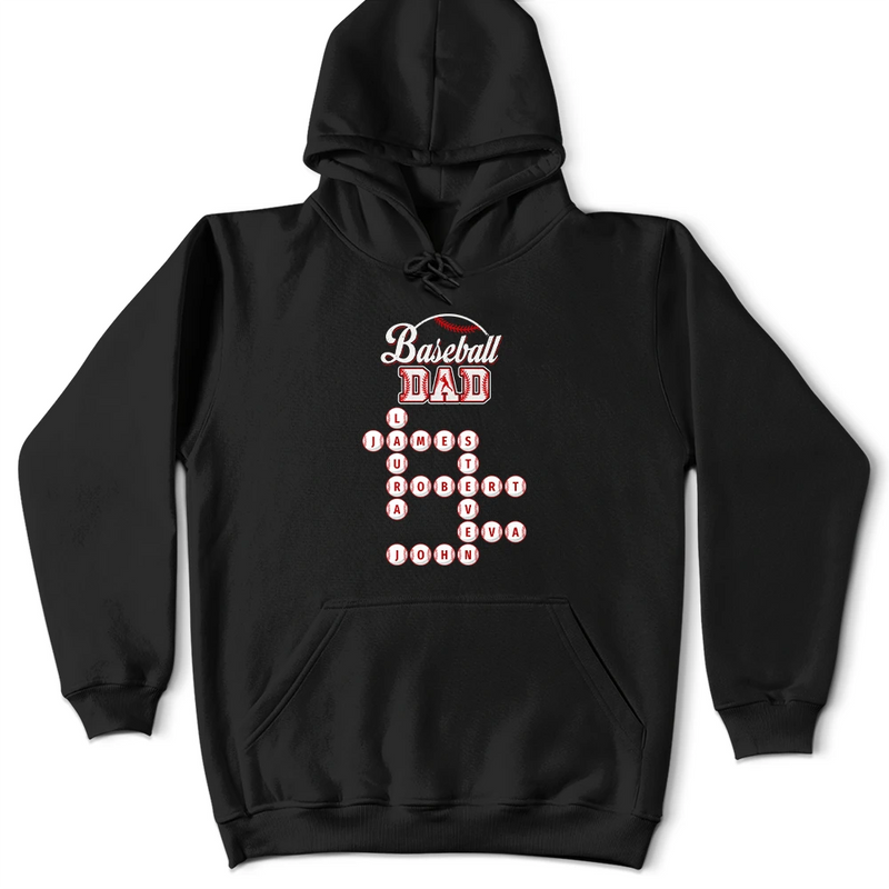 Baseball,Gift For Father,Sport Dad,Proud,Crossword - Crossword Sport Dad Mom - Personalized T Shirt