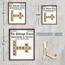 Gift For Sibling, Gift For Sisters, Gift For Brothers, Christmas, Happy - Crossword The Siblings Times - Personalized 2-Layered Wooden Plaque With Stand