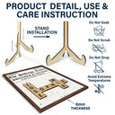 Gift For Sibling, Gift For Sisters, Gift For Brothers, Christmas, Happy - Crossword The Siblings Times - Personalized 2-Layered Wooden Plaque With Stand