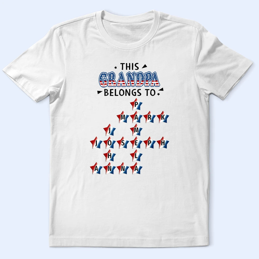 Crossword This Grandpa Belongs To Kids - Personalized T Shirt