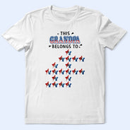 Independence Day, Gift For Grandpa, Adorable, Crossword - Crossword This Grandpa Belongs To Kids - Personalized T Shirt