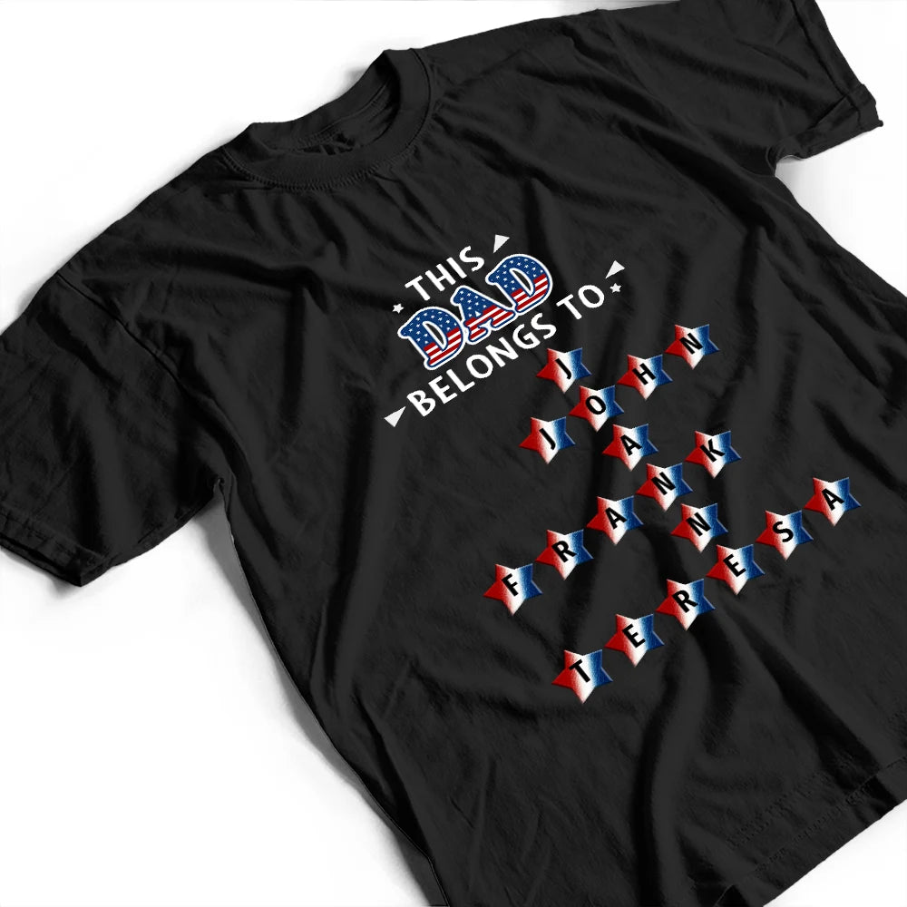 Independence Day, Gift For Grandpa, Adorable, Crossword - Crossword This Grandpa Belongs To Kids - Personalized T Shirt