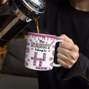 Gift For Mother,Gift For Grandma,Happy,Crossword - Crossword This Mom Grandma Belongs To - Personalized White Edge-to-Edge Mug