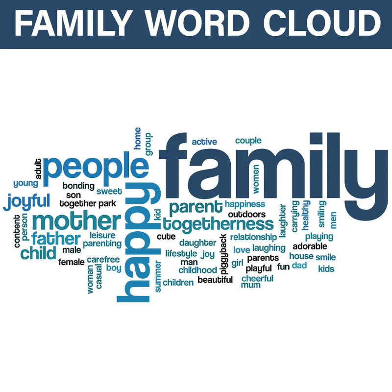 Family,Happy - Crossword Family Art - Personalized Poster